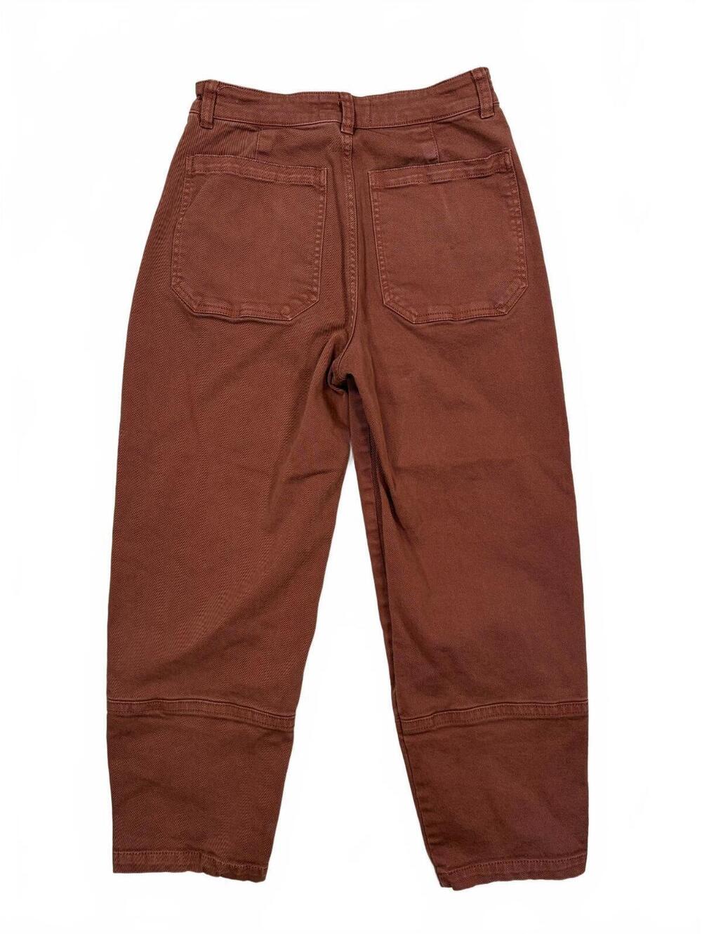Everlane The Utility Barrel Pant Rosewood Rust Brown Size 4 Fall Viral High Rise - Picture 3 of 12